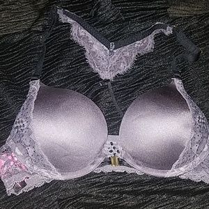 Lace racerback push up bra. Adds 2 cup sizes